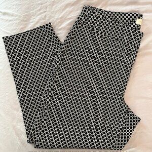 TALBOTS BLACK & WHITE ANKLE PANTS, 16W, EUC